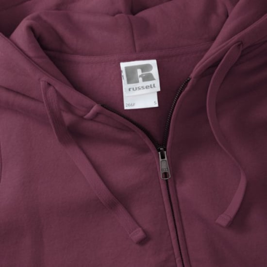 Russell Ladies Premium Authentic Zipped Hoodie (3-Layer Fabric) (Burgundy) - Image 5