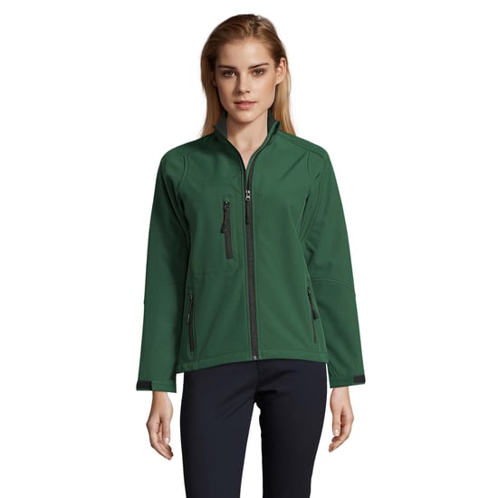 SOLS Womens/Ladies Roxy Soft Shell Jacket (Breathable, Windproof And Water Resistant) (Bottle Green) - Image 6