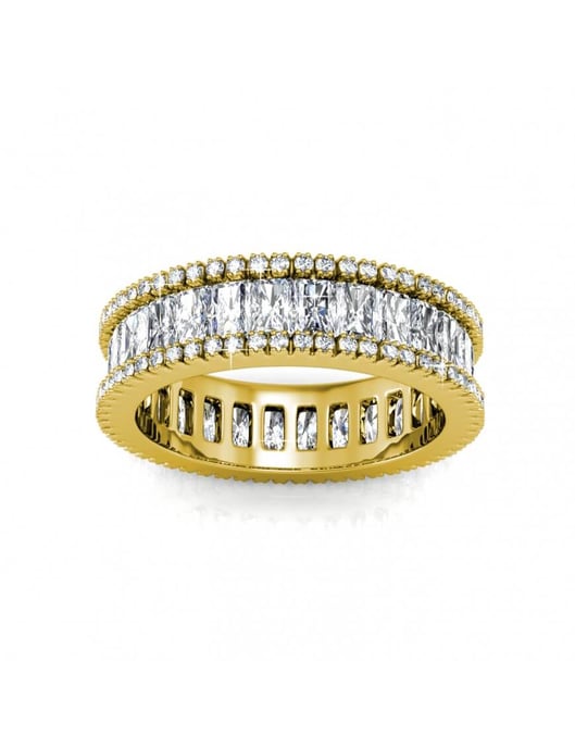Anillo Glamour Lock - Oro y Cristal - Image 4