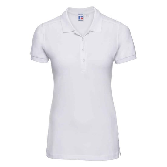 Russell Womens/Ladies Pique Stretch Polo Shirt (White) - Image 1