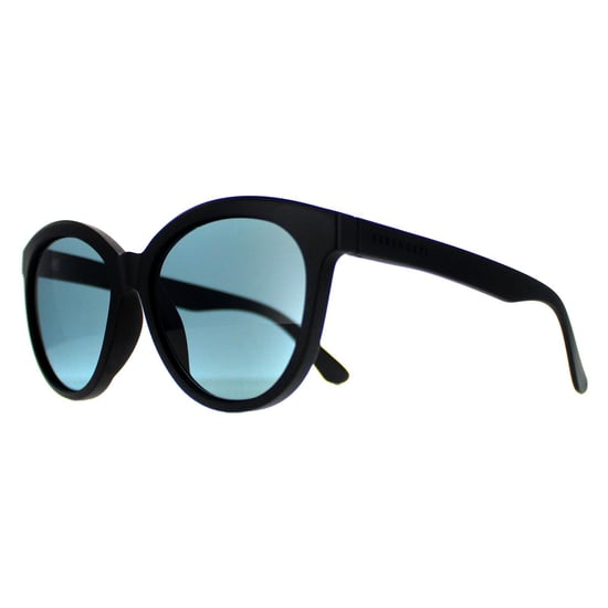 Serengeti Round Womens Matte Black Saturn Polarized Petrol Blue Endee