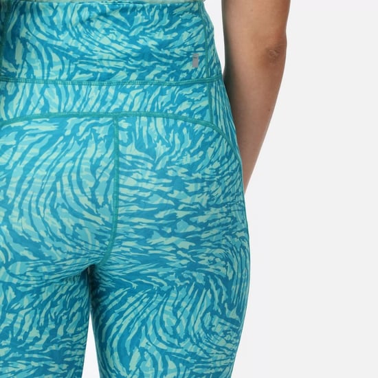 Regatta Womens/Ladies Holeen II Animal Print Leggings (Enamel Blue)