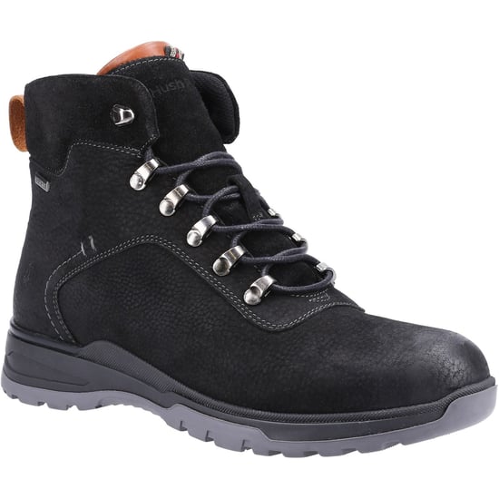 Hush Puppies Paul Leather Men's Black Nubuck Boots - Image 1