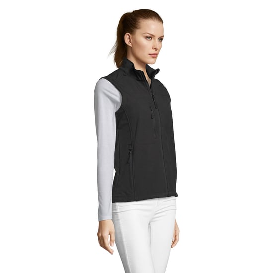 SOLS Womens/Ladies Rallye Softshell Sleeveless Gilet (Black) - Image 3