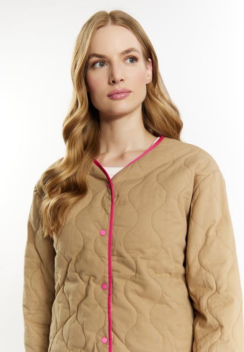Dreimaster Quilted Jacket women taupe - Image 5