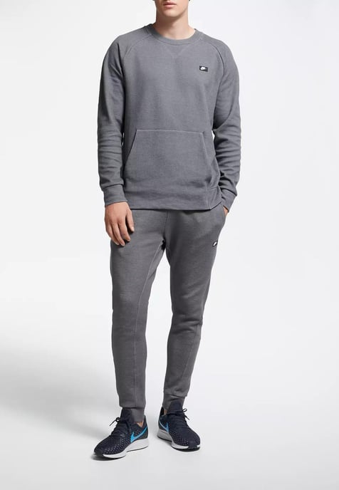 Chándal Nike Sportswear Optic Fleece Crew Gris para Hombre - Image 1
