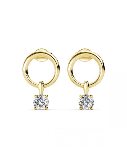 Pendientes Octavia - Oro y Cristal - Image 3