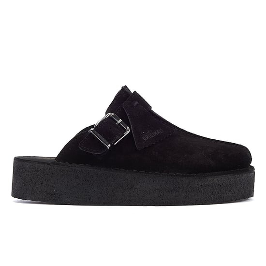 Clarks Original Trek Wedge Women's Black Suede Mules - Image 4