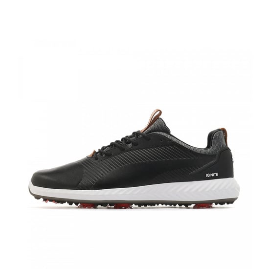 PUMA Power Adapt 2.0 Golf  Lace-Up Black Smooth Leather Mens Trainers 190581 02