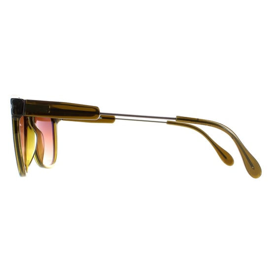 Serengeti Round Mens Gunmetal Olive Polarized Drivers Gradient Amboy