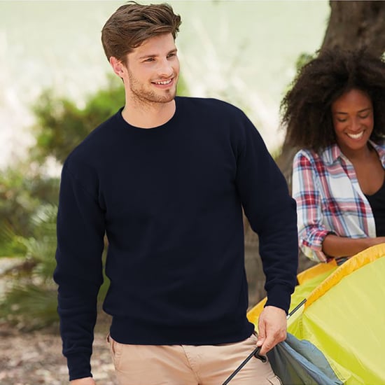 Fruit Of The Loom Unisex Premium 70/30 Set-In Sweatshirt (Deep Navy) - Image 2