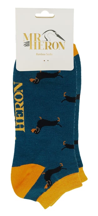 Calcetines de Bambú para Hombre - Perro Salchicha (Teal) - Image 2