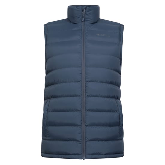 Mountain Warehouse Mens Seasons Faux Fur Lined Padded Gilet (Navy) - Image 1