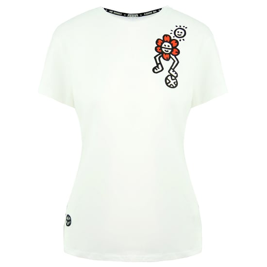 Puma x Mr Doodle Short Sleeve Crew Neck White Womens T-Shirt 598691 02