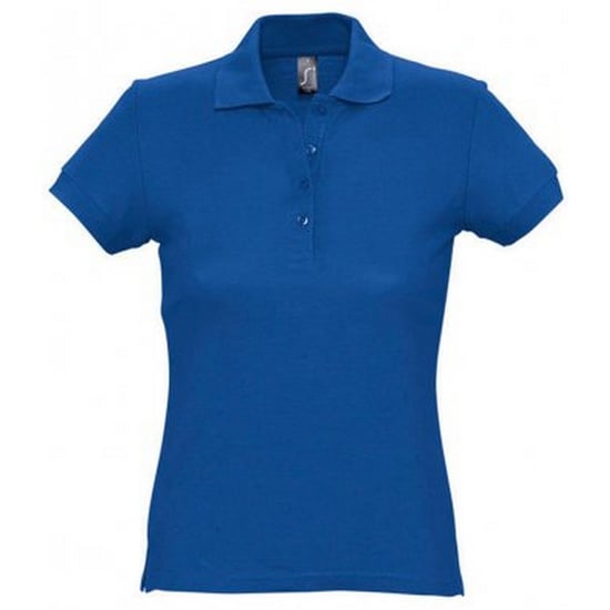 SOLS Womens/Ladies Passion Pique Short Sleeve Polo Shirt (Royal Blue) - Image 1