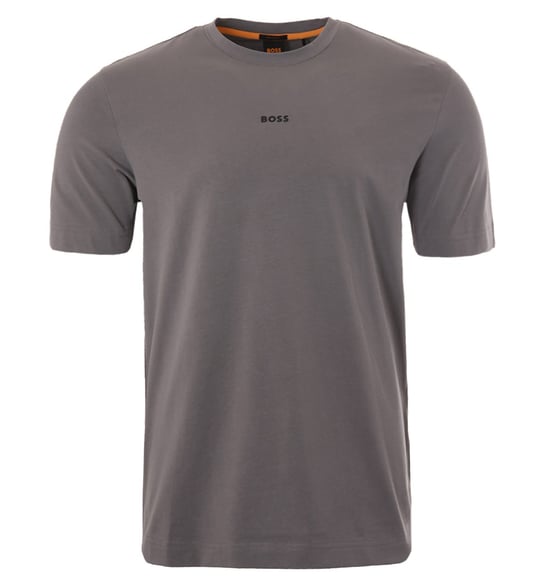 BOSS Centre Logo Sustainable Relaxed Fit T-Shirt - Grey