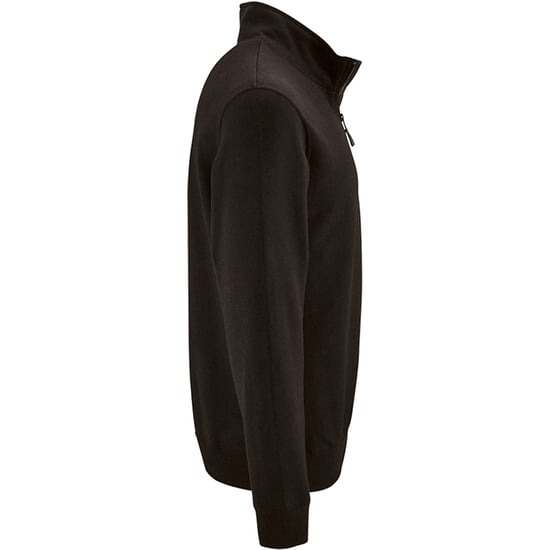 SOLS Mens Stan Contrast Zip Neck Sweatshirt (Black) - Image 3
