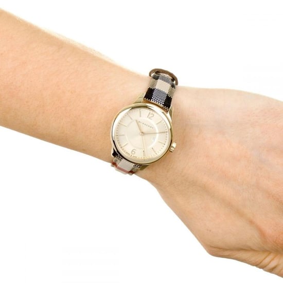 Burberry BU10104 Honey Check Stamped Dial Ladies Watch