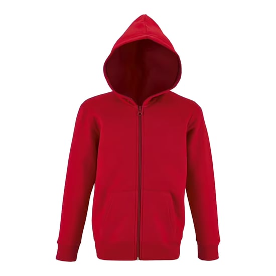 SOLS Childrens/Kids Stone Full Zip Hoodie (Red) - Image 1
