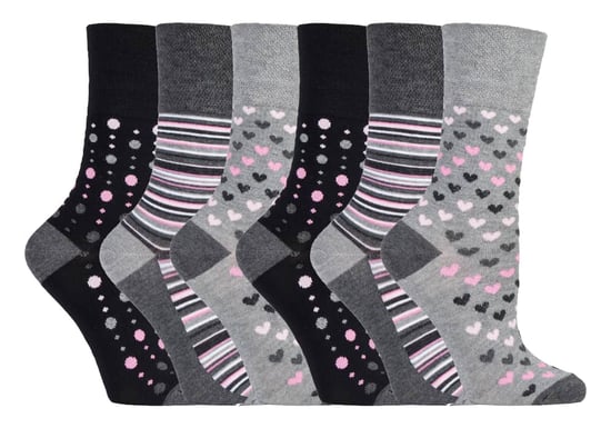 Tienda de Calcetines Gentle Grip - 6 Pares de Calcetines de Bambú No Elásticos para Mujer - SOLRM36 - Image 1