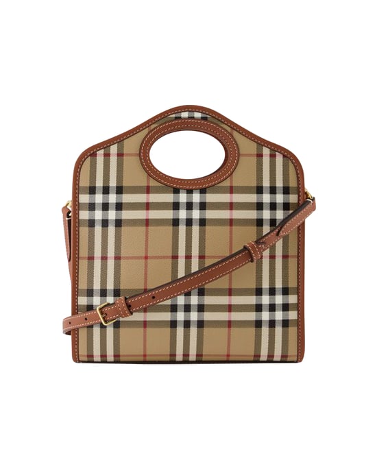 Mini Pocket - Burberry - Lona - Marrón - Image 3