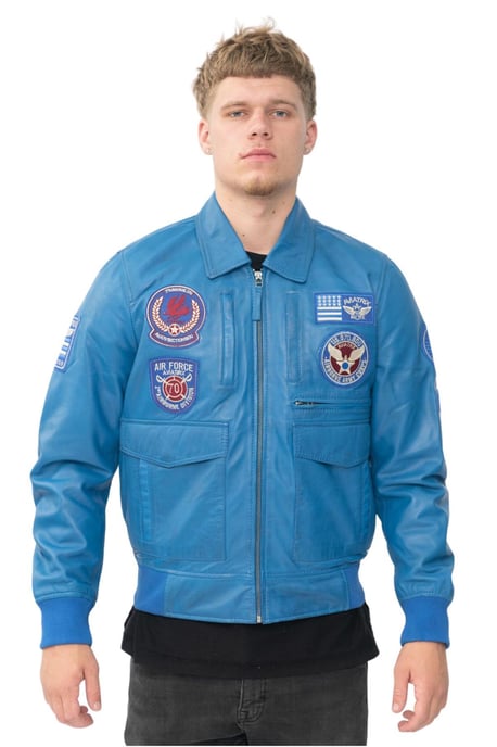 Mens Leather Air Force Bomber Jacket - Dublin