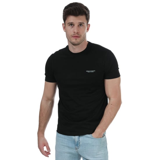 Men's Armani Exchange Milano / New York T-Shirt in Black - Image 1