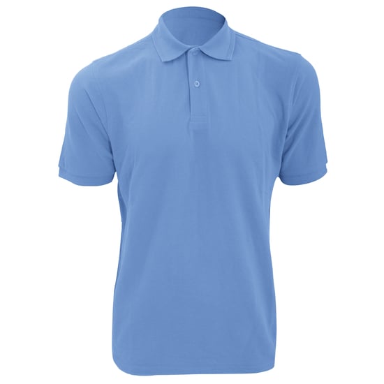 Russell Mens Ripple Collar & Cuff Short Sleeve Polo Shirt (Sky Blue) - Image 1