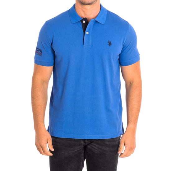 FOST Short Sleeve Polo with contrast lapel collar 64783 man