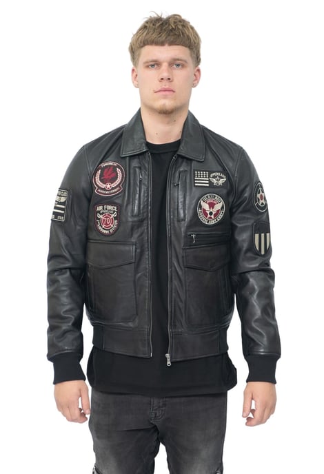 Mens Leather Air Force Bomber Jacket - Dublin