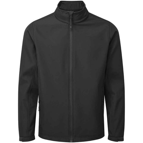 Premier Mens Recycled Wind Resistant Soft Shell Jacket (Black) - Image 1