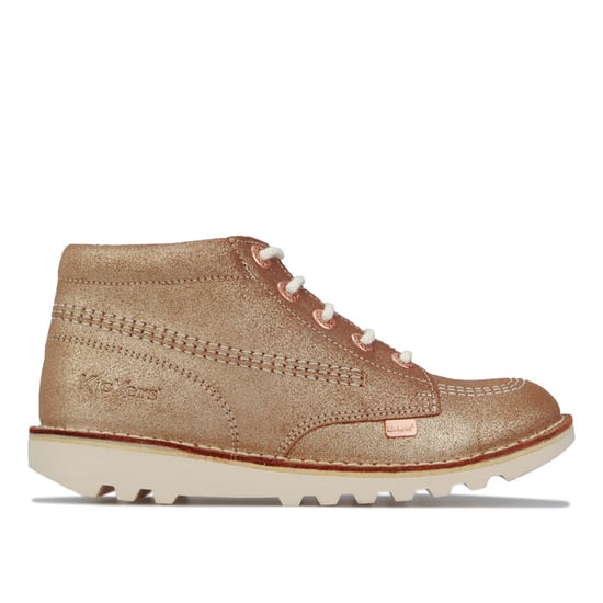 Botas de ante Kickers Junior Kick Hi para niñas en tono marrón - Image 1