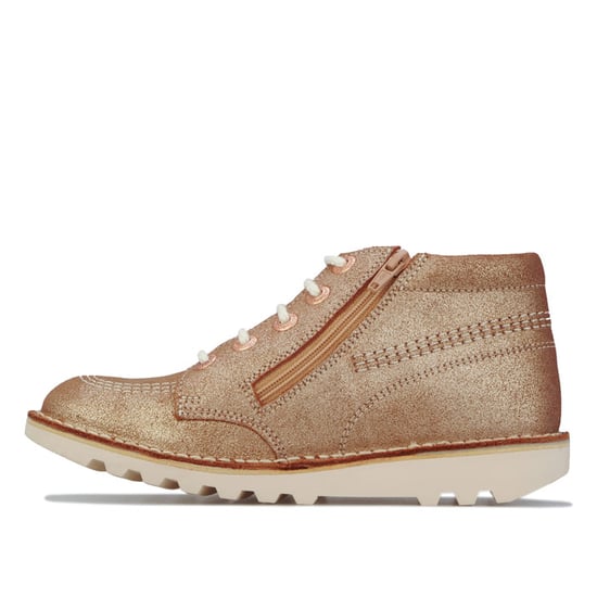 Botas de ante Kickers Junior Kick Hi para niñas en tono marrón - Image 3