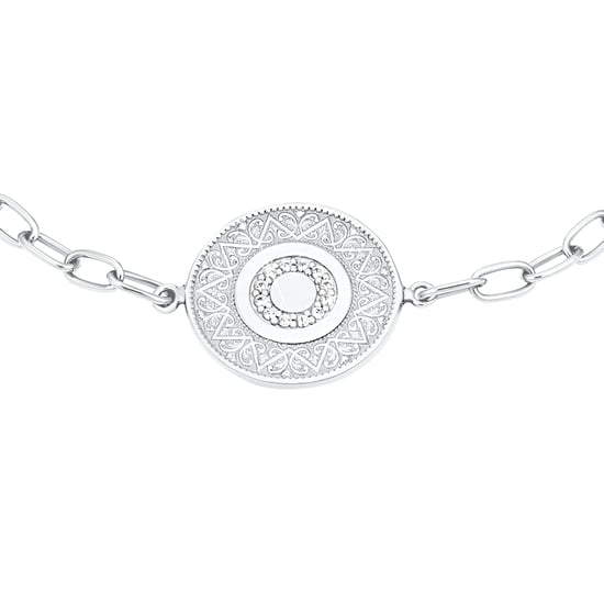 s.Oliver Bracelet for ladies, 925 Sterling Silver, synth. CZ|coin
