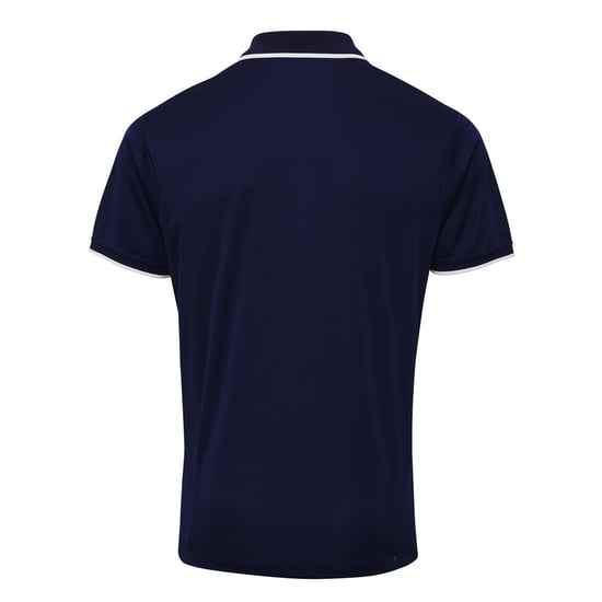 Premier Mens Contrast Coolchecker Polo Shirt (Navy/White) - Image 2