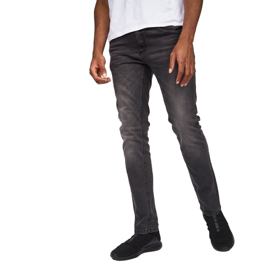 Crosshatch Mens Svelte Stretch Jeans (Dark Grey) - Image 1
