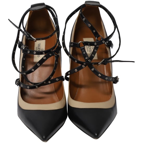 Valentino Grommet Studded Pumps in Black Leather - Image 2