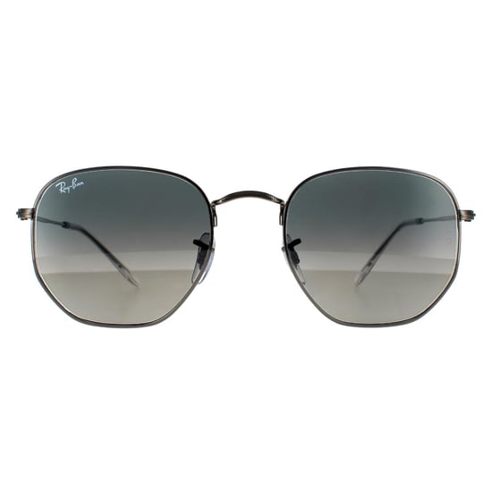Gafas de sol unisex Ray-Ban Square de metal gunmetal con degradado gris oscuro - Image 1