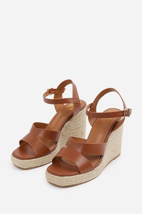 Wheres That From Womens 'Jaime' Cut Out Strap Detail Wedge Shoes With Buckle Closure - Image 3