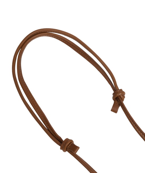 Lana' Chestnut Nappa Leather Cross Body Phone Bag