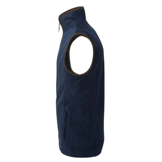 Premier Mens Artisan Fleece Gilet (Navy/Brown) - Image 3