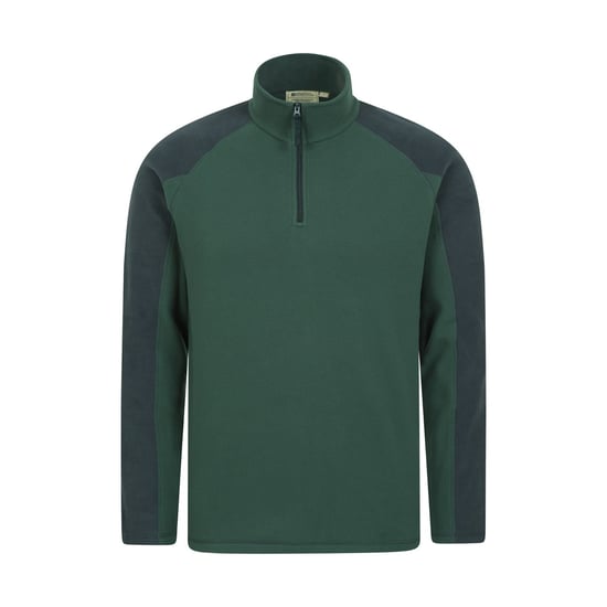 Mountain Warehouse Mens Ashbourne II Half Zip Fleece Top (Khaki Green) - Image 1
