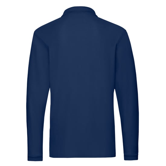 Fruit of the Loom Mens Premium Pique Long-Sleeved Polo Shirt (Navy) - Image 2
