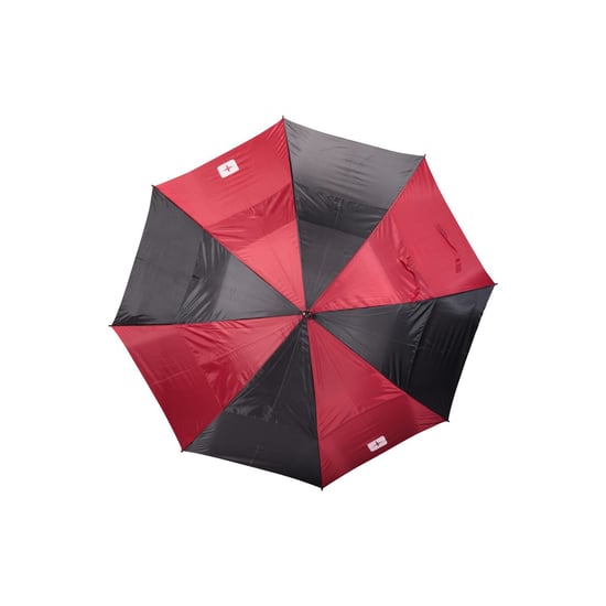 Mountain Warehouse Stripe Golf Umbrella (Black/Red) - Image 2