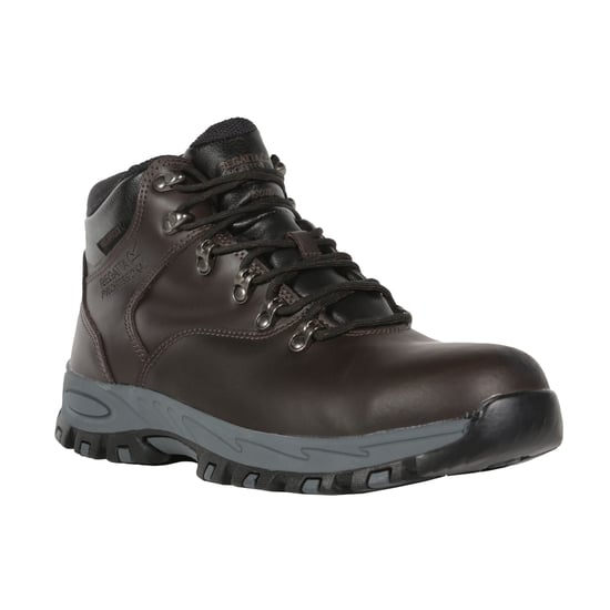 Regatta Mens Gritstone Leather Safety Boots (Peat)