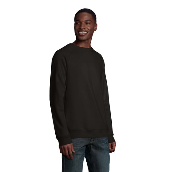 SOLS Unisex Adult Space Organic Raglan Sweatshirt (Black)