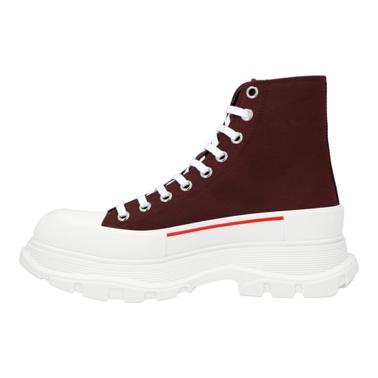 Alexander McQueen Tread Slick Boots 'Burgundy White'