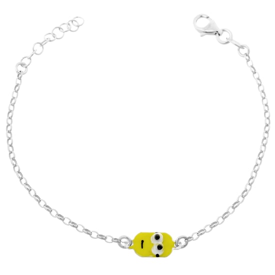 Orphelia 'Minion' Child's 925 Sterling Silver Set: Chain-Pendant + Bracelet - Silver SET-7135 - Image 3