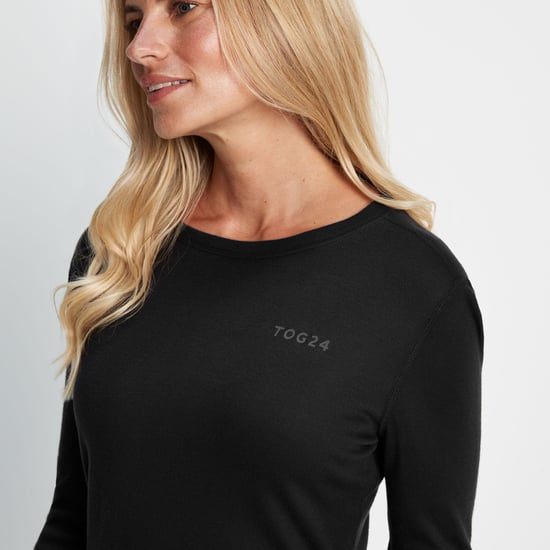 Meru Womens Cashmere Touch Base Layer Set Black