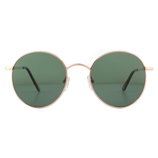 Gafas de sol polarizadas verdes G15 en rosa y oro para unisex Montana Round - Image 1